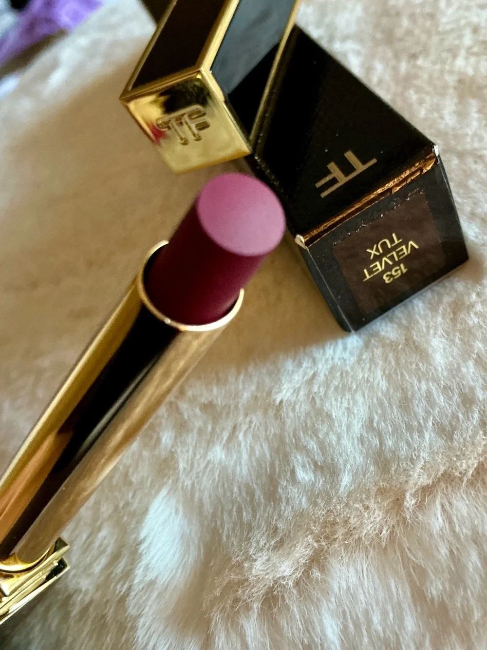 Tom Ford Slim Lip Color Shine 153 Velvet Tux Plum Lipstick Full Size NIB